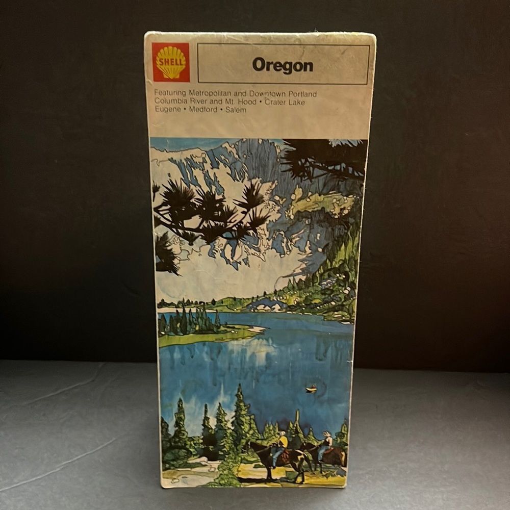 Vintage 1973 Roadmap of Oregon